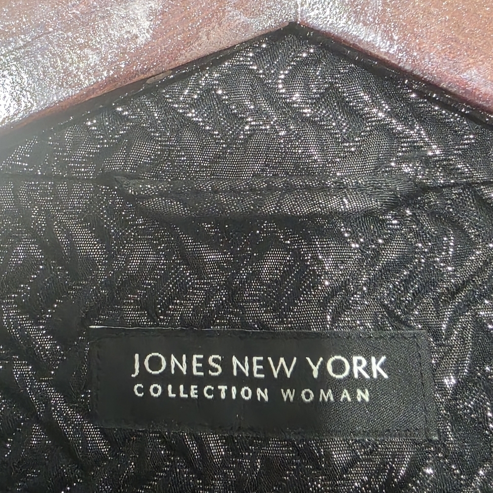 Jones New York Women's Black Textured Pea Coat Jacket Size XL - Picture 6 of 6